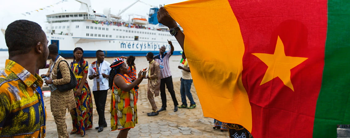 Ankunft der Africa Mercy in Kamerun