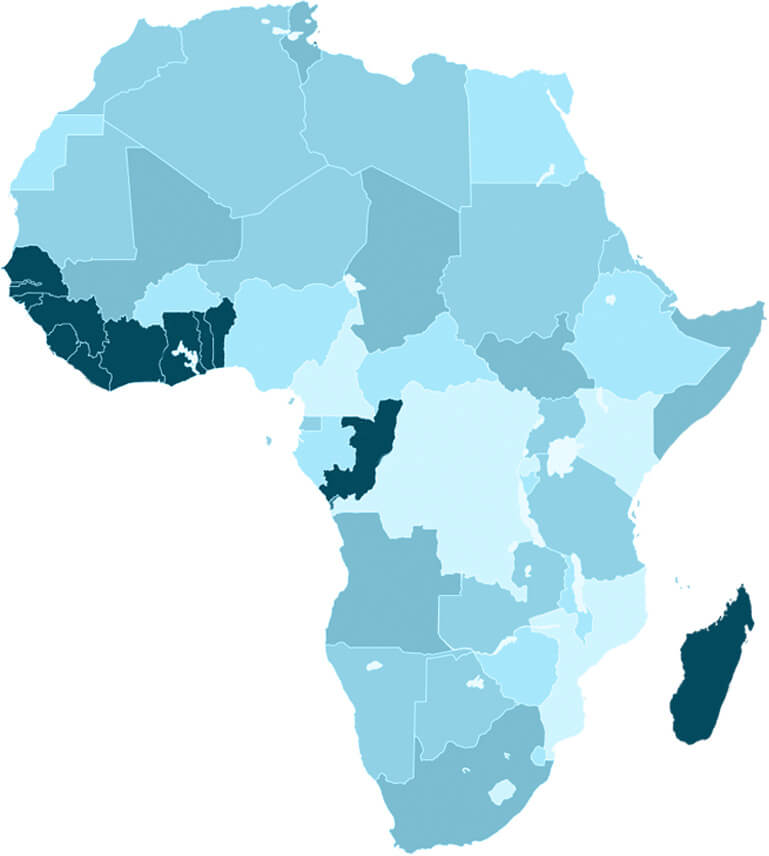 Carte de l'Afrique